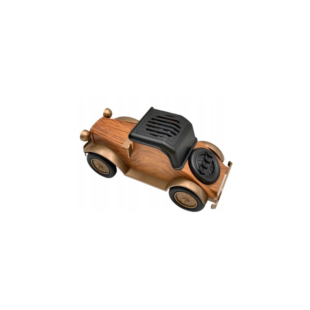 DREWNIANY GŁOŚNIK BLUETOOTH VINTAGE STOJAK NA TELEFON MINI STEREO PREZENT