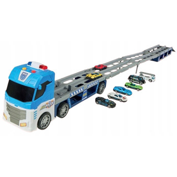 Elefun 2w1 Auto transporter i tor wyścigowy + 8 autek 135cm