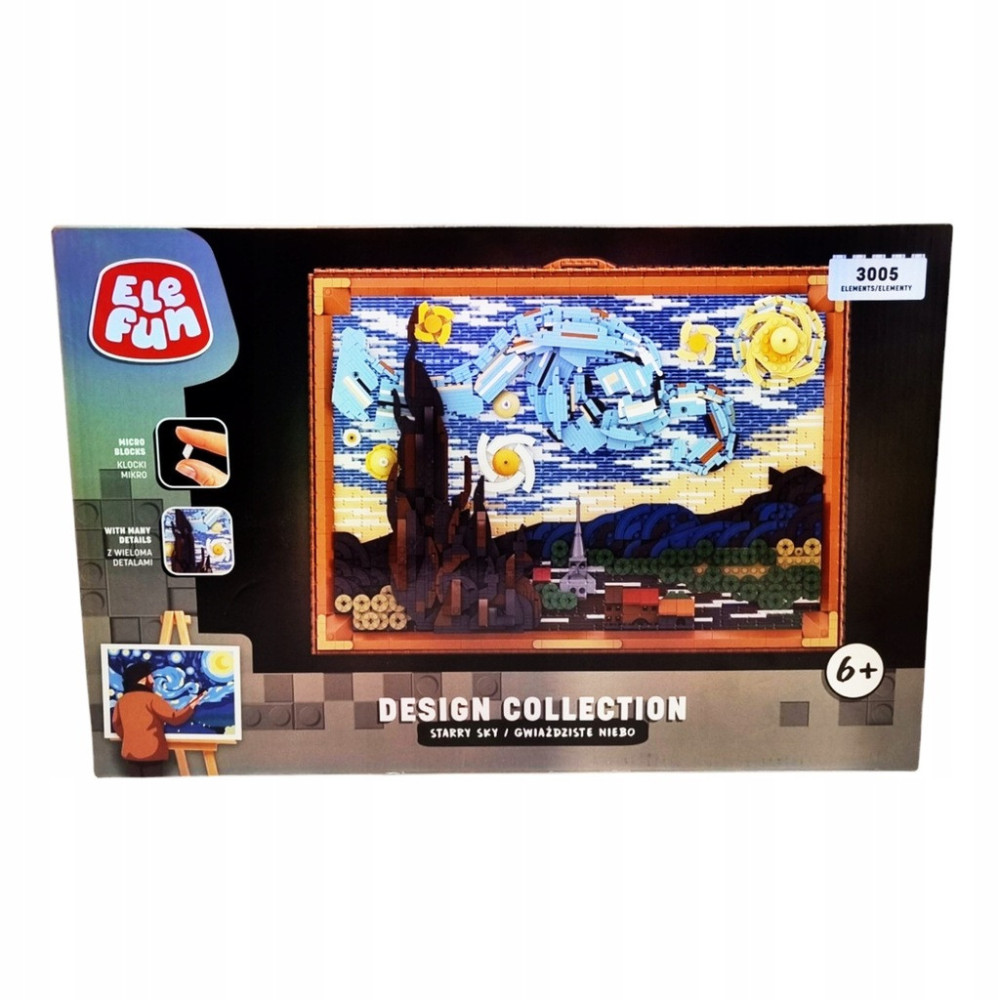 KLOCKI ELEFUN GWIAŻDZISTE NIEBO VINCENT VAN GOGH OBRAZ 3005 ELEMENTÓW