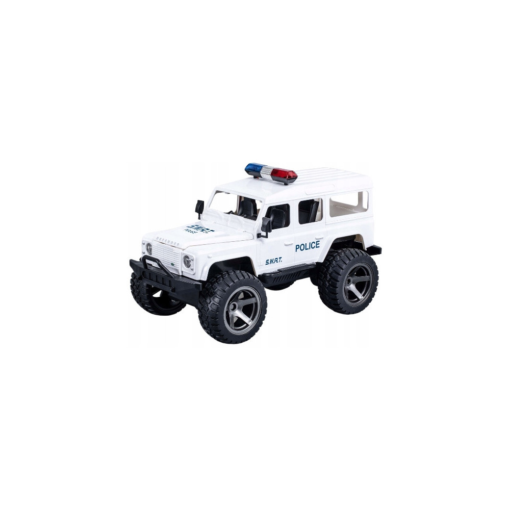 JEEP RC POLICYJNY ZDALNIE STEROWANY POJAZD SAMOCHÓD BIAŁY