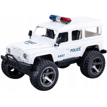 JEEP RC POLICYJNY ZDALNIE STEROWANY POJAZD SAMOCHÓD BIAŁY