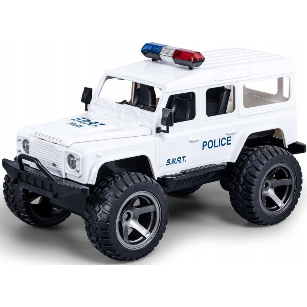 JEEP RC POLICYJNY ZDALNIE STEROWANY POJAZD SAMOCHÓD BIAŁY