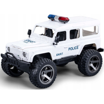 JEEP RC POLICYJNY ZDALNIE STEROWANY POJAZD SAMOCHÓD BIAŁY