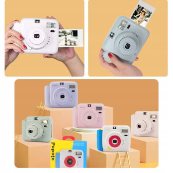 POPOTO BIAŁY APARAT NATYCHMIASTOWY Z WKŁADAMI INSTAX MINI 10 szt PREZENT