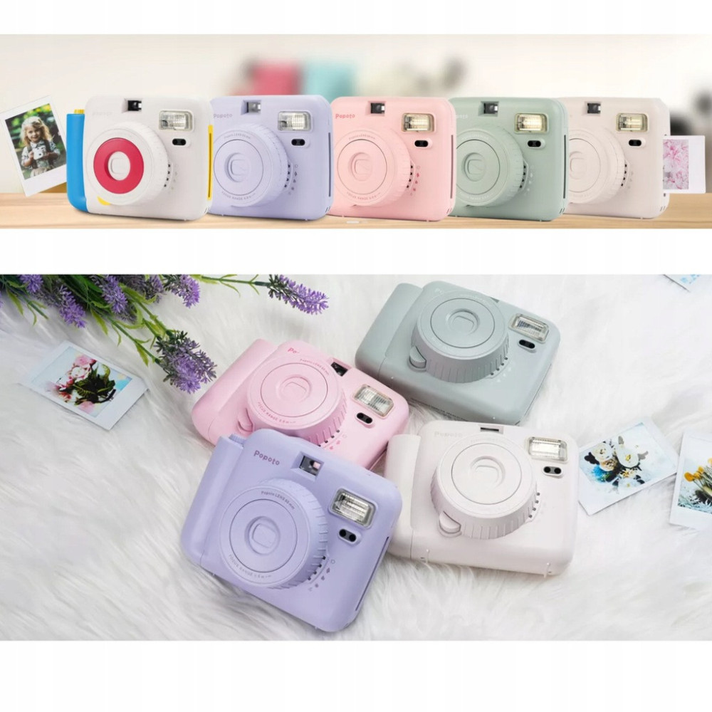 POPOTO RÓŻOWY APARAT NATYCHMIASTOWY Z WKŁADAMI INSTAX MINI 10 szt PREZENT
