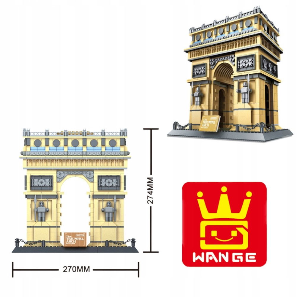 KLOCKI KONSTRUKCYJNE WANGE 5223 ŁUK TRIUMFALNY PARYŻ 1399 KLOCKÓW