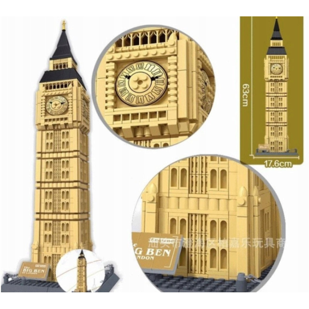 KLOCKI KONSTRUKCYJNE WANGE 5216 BIG BEN (ELIZABETH TOWER) 1640 KLOCKÓW