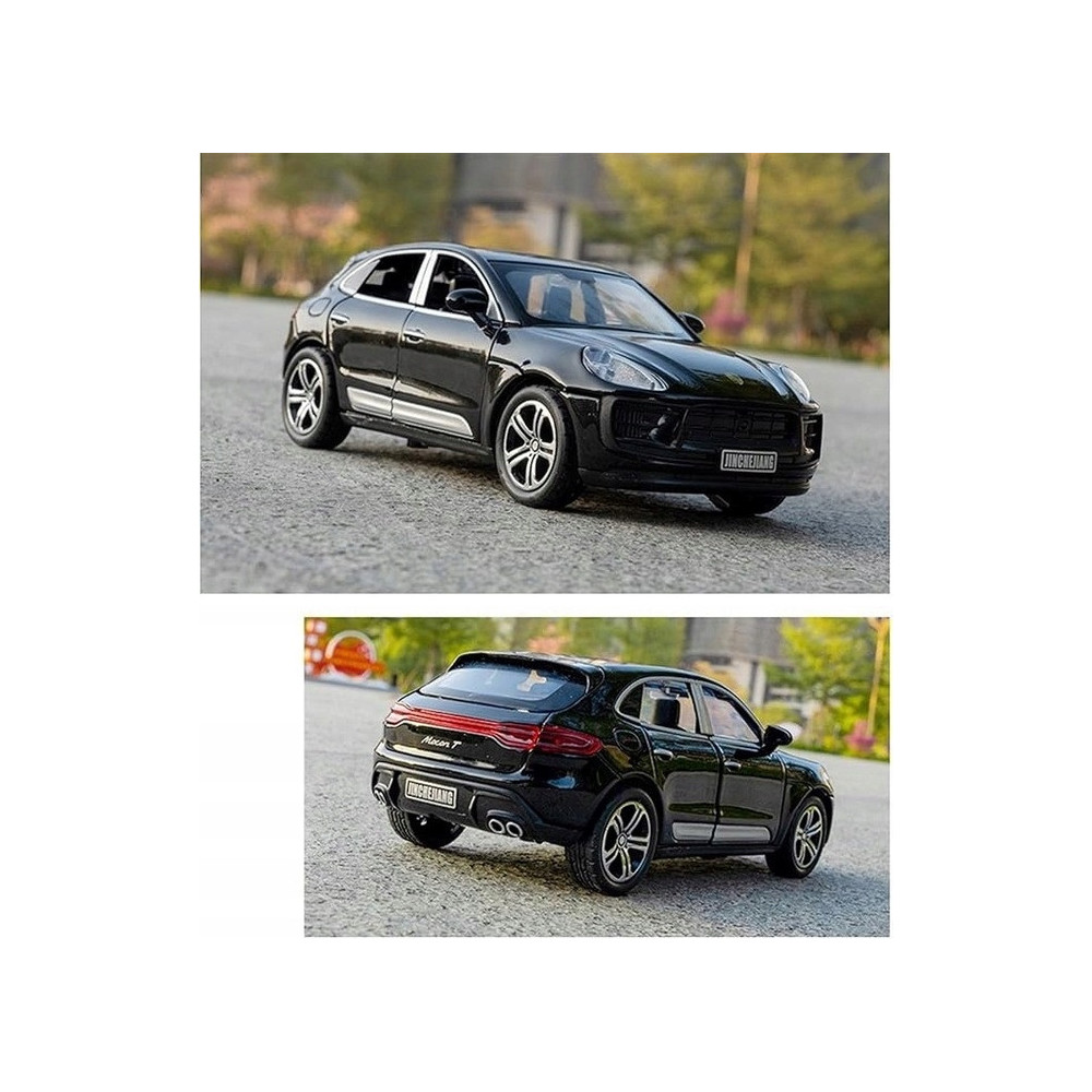 PORSCHE MACAN T METALOWY MODEL SAMOCHODU 1:32 DŹWIĘK ŚWIATŁO CZARNY PREZENT