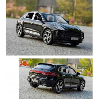PORSCHE MACAN T METALOWY MODEL SAMOCHODU 1:32 DŹWIĘK ŚWIATŁO CZARNY PREZENT