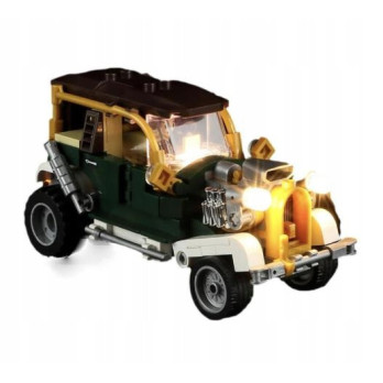 KLOCKI STEAMPUNK RETRO SAMOCHÓD F9019 LED ŚWIECĄCA ZESTAW DO UŁOŻENIA