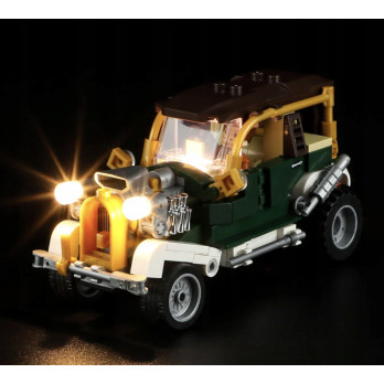 KLOCKI STEAMPUNK RETRO SAMOCHÓD F9019 LED ŚWIECĄCA ZESTAW DO UŁOŻENIA