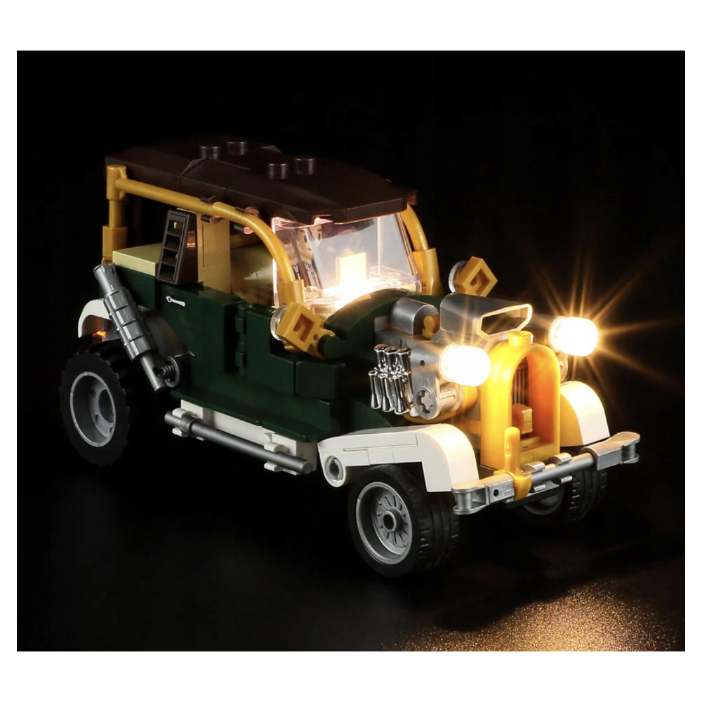 KLOCKI STEAMPUNK RETRO SAMOCHÓD F9019 LED ŚWIECĄCA ZESTAW DO UŁOŻENIA