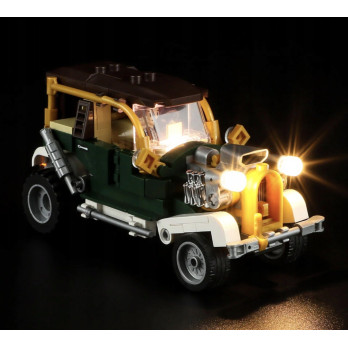 KLOCKI STEAMPUNK RETRO SAMOCHÓD F9019 LED ŚWIECĄCA ZESTAW DO UŁOŻENIA