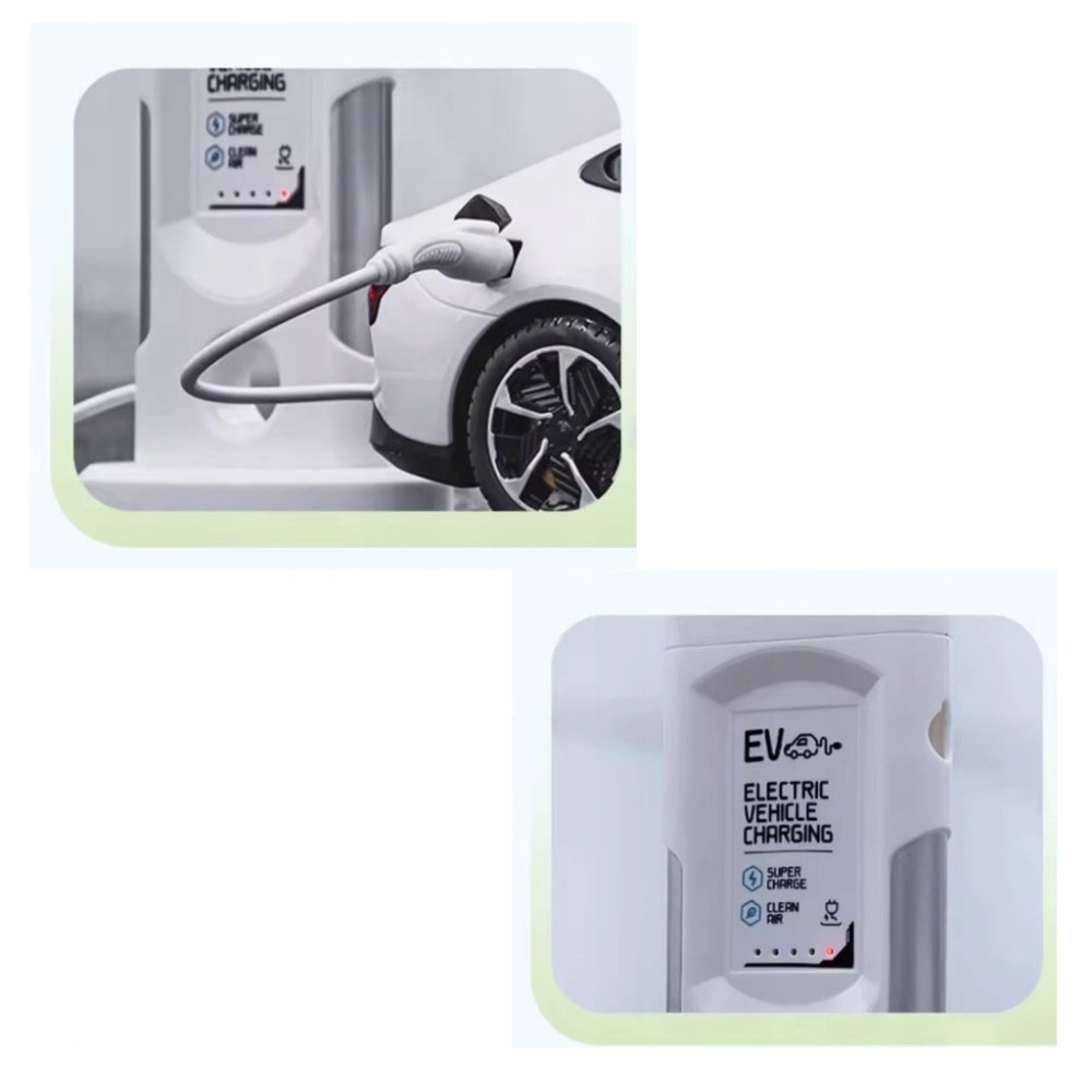 SAMOCHÓD ELEKTRYCZNY ZE STACJĄ ŁADUJĄCĄ RTR RC BIAŁY 1:16 ZABAWKA PREZENT