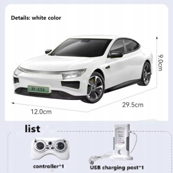 SAMOCHÓD ELEKTRYCZNY ZE STACJĄ ŁADUJĄCĄ RTR RC BIAŁY 1:16 ZABAWKA PREZENT