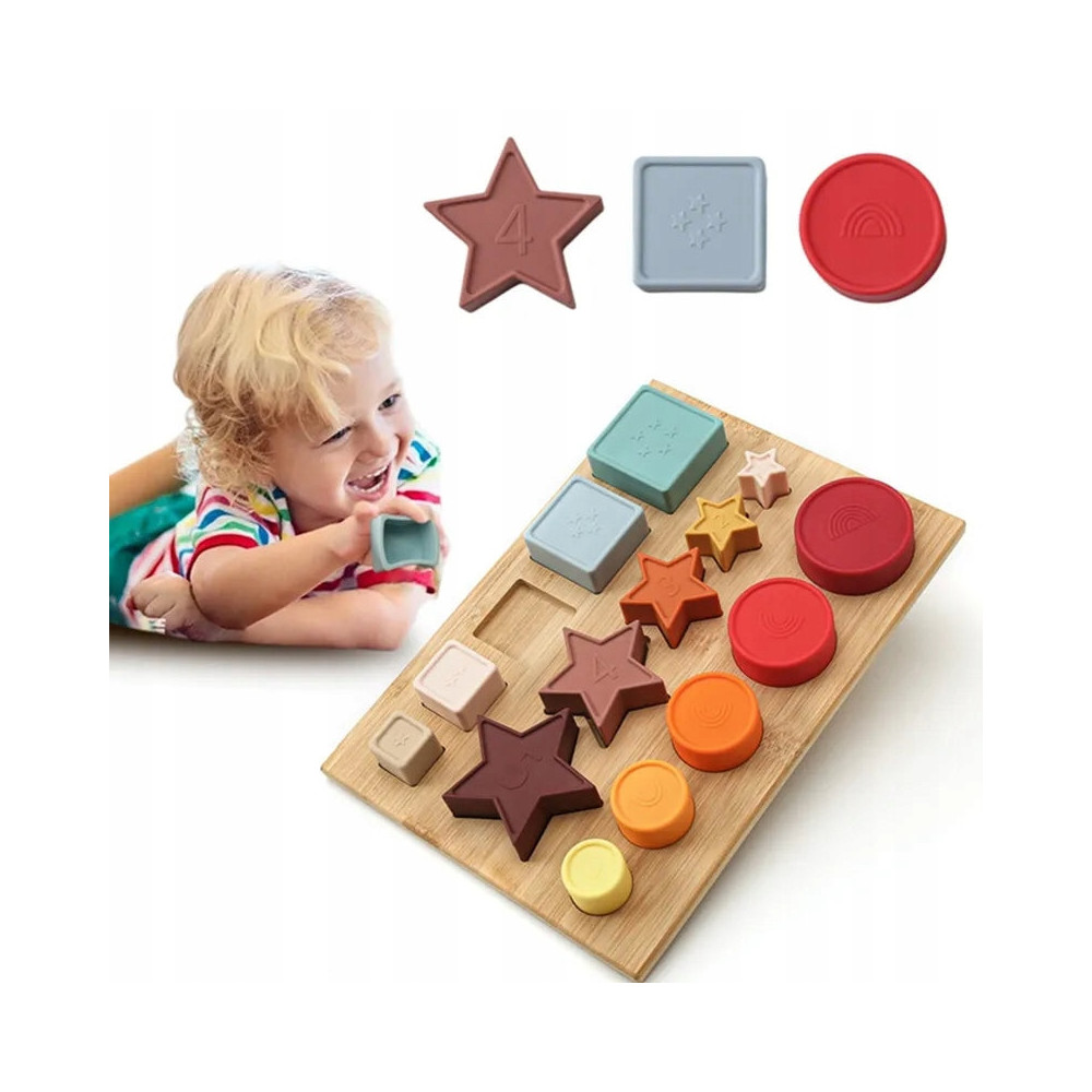SORTER KSZTAŁTÓW MONTESSORI DLA DZIECI SENSORYCZNA ZABAWKA ROZWOJOWA