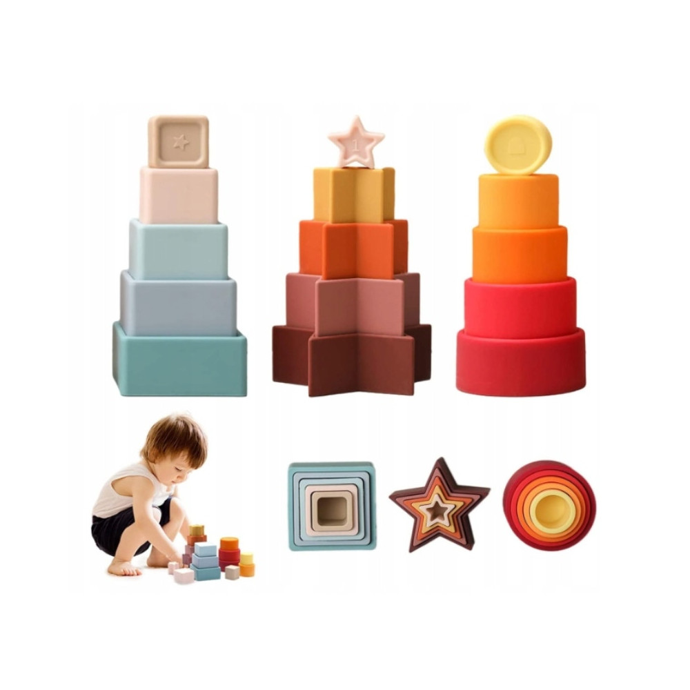 SORTER KSZTAŁTÓW MONTESSORI DLA DZIECI SENSORYCZNA ZABAWKA ROZWOJOWA