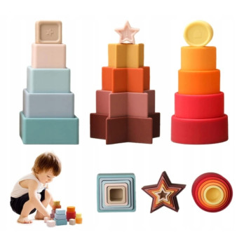 SORTER KSZTAŁTÓW MONTESSORI DLA DZIECI SENSORYCZNA ZABAWKA ROZWOJOWA