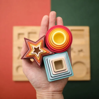 SORTER KSZTAŁTÓW MONTESSORI DLA DZIECI SENSORYCZNA ZABAWKA ROZWOJOWA