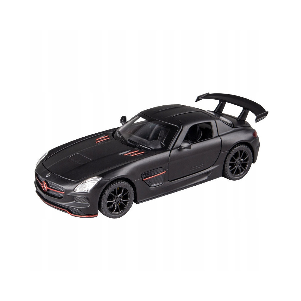MERCEDES SLS AMG METALOWY MODEL SAMOCHODU 1:32 DŹWIĘK ŚWIATŁO CZARNY