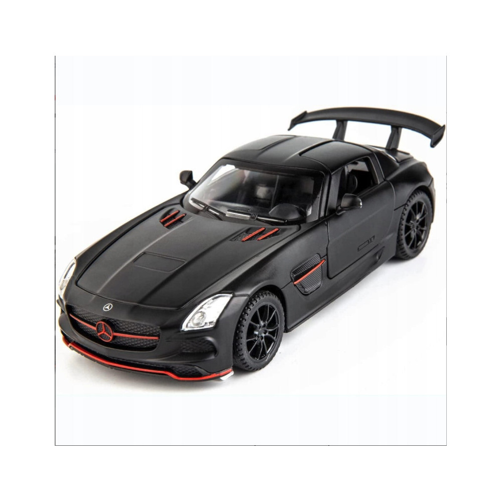 MERCEDES SLS AMG METALOWY MODEL SAMOCHODU 1:32 DŹWIĘK ŚWIATŁO CZARNY