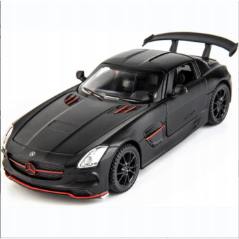 MERCEDES SLS AMG METALOWY MODEL SAMOCHODU 1:32 DŹWIĘK ŚWIATŁO CZARNY