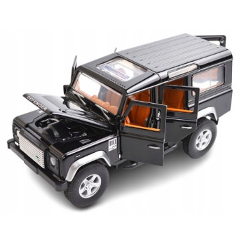 LAND ROVER DEFENDER JEEP SWAT METALOWY MODEL SAMOCHODU 1:32 DŹWIĘK BLACK