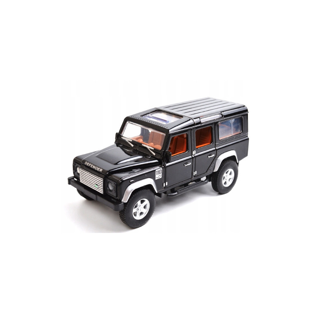 LAND ROVER DEFENDER JEEP SWAT METALOWY MODEL SAMOCHODU 1:32 DŹWIĘK BLACK