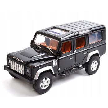 LAND ROVER DEFENDER JEEP SWAT METALOWY MODEL SAMOCHODU 1:32 DŹWIĘK BLACK
