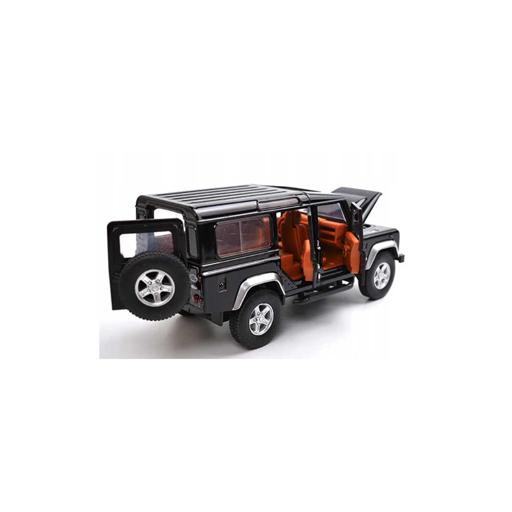 LAND ROVER DEFENDER JEEP SWAT METALOWY MODEL SAMOCHODU 1:32 DŹWIĘK BLACK