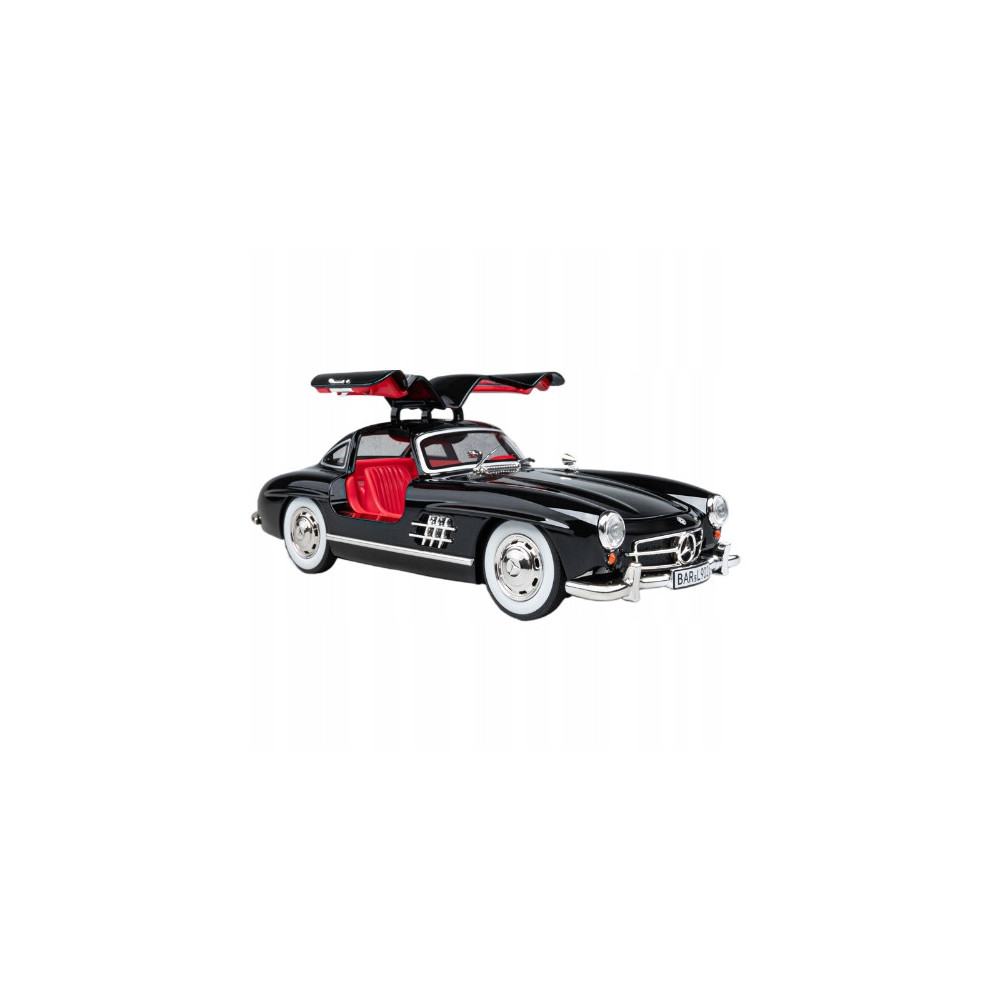 MERCEDES 300SL METALOWY MODEL SAMOCHODU 1:24 DŹWIĘK ŚWIATŁO CZARNY