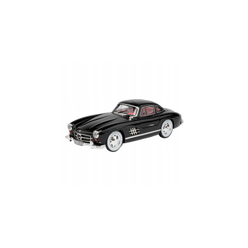 MERCEDES 300SL METALOWY MODEL SAMOCHODU 1:24 DŹWIĘK ŚWIATŁO CZARNY