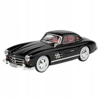 MERCEDES 300SL METALOWY MODEL SAMOCHODU 1:24 DŹWIĘK ŚWIATŁO CZARNY