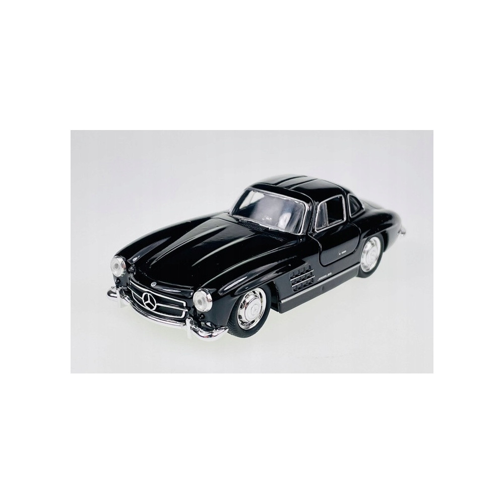 MERCEDES 300SL METALOWY MODEL SAMOCHODU 1:24 DŹWIĘK ŚWIATŁO CZARNY