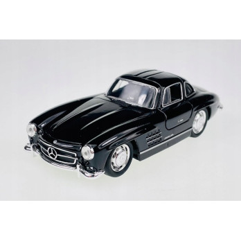 MERCEDES 300SL METALOWY MODEL SAMOCHODU 1:24 DŹWIĘK ŚWIATŁO CZARNY