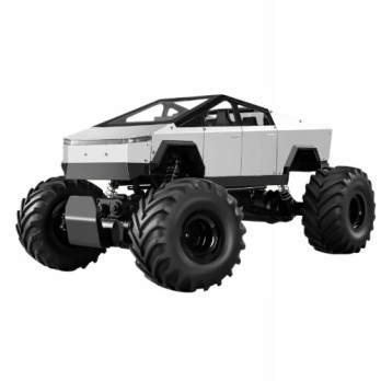 DUŻY METALOWY MODEL TESLA CYBERTRUCK PICKUP 1:8 DŹWIĘK ŚWIATŁA LED PILOT RC