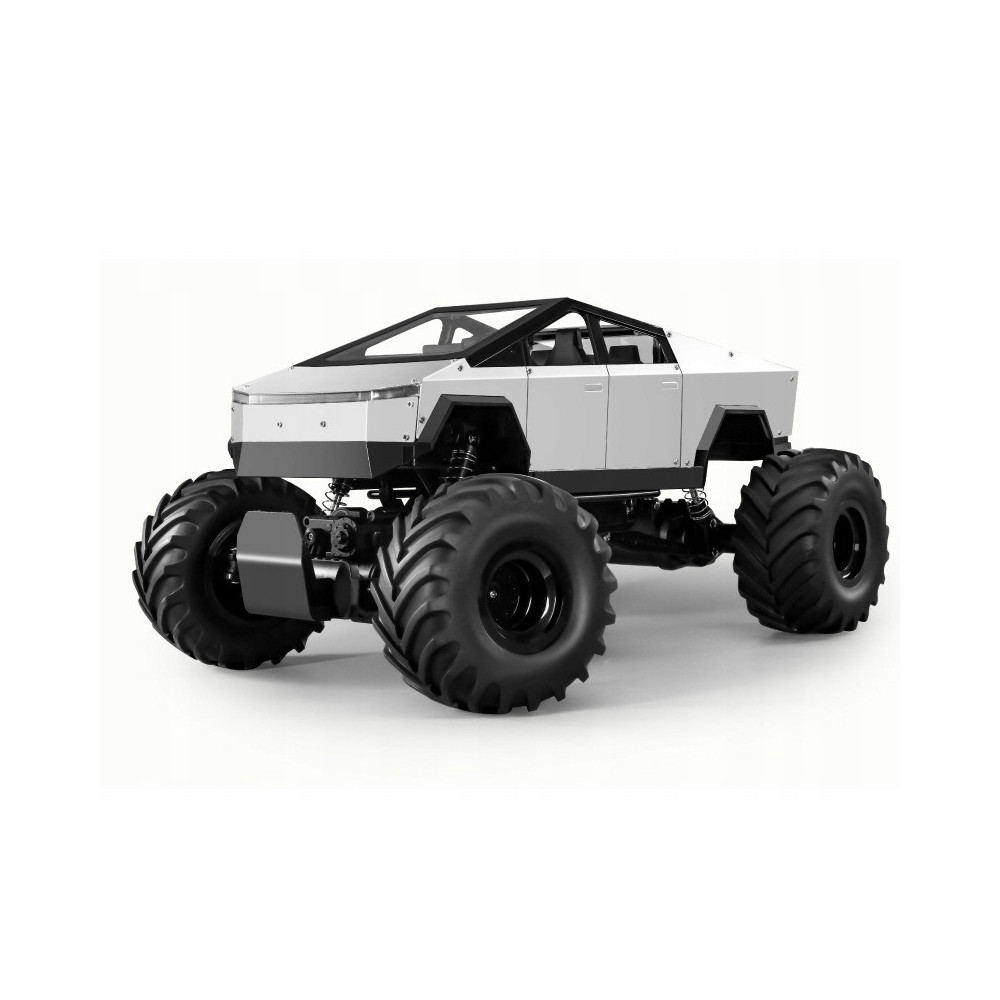 DUŻY METALOWY MODEL TESLA CYBERTRUCK PICKUP 1:8 DŹWIĘK ŚWIATŁA LED PILOT RC
