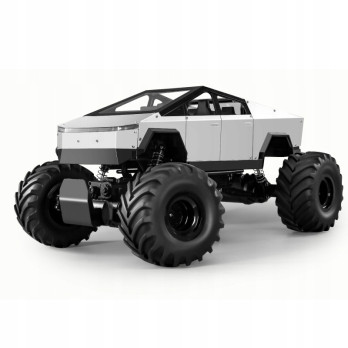 DUŻY METALOWY MODEL TESLA CYBERTRUCK PICKUP 1:8 DŹWIĘK ŚWIATŁA LED PILOT RC