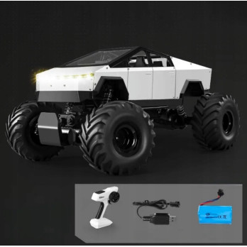 DUŻY METALOWY MODEL TESLA CYBERTRUCK PICKUP 1:8 DŹWIĘK ŚWIATŁA LED PILOT RC