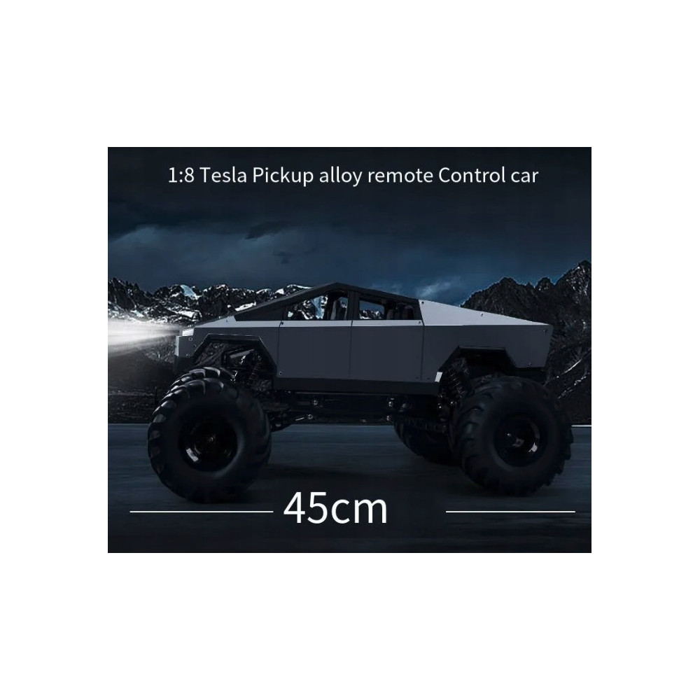 DUŻY METALOWY MODEL TESLA CYBERTRUCK PICKUP 1:8 DŹWIĘK ŚWIATŁA LED PILOT RC