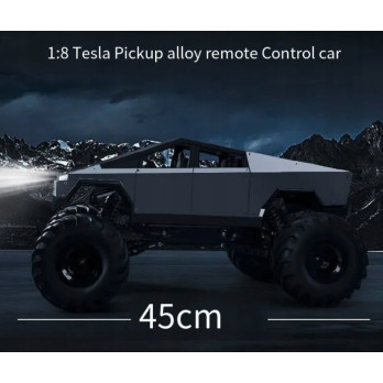DUŻY METALOWY MODEL TESLA CYBERTRUCK PICKUP 1:8 DŹWIĘK ŚWIATŁA LED PILOT RC
