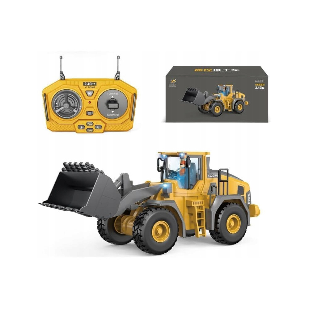 TRAKTOR BULDOŻER RC POJAZD BUDOWLANY ZDALNIE STEROWANA PREZENT DLA DZIECI