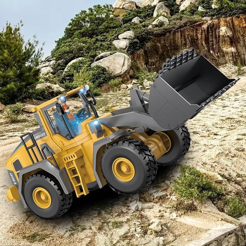 TRAKTOR BULDOŻER RC POJAZD BUDOWLANY ZDALNIE STEROWANA PREZENT DLA DZIECI