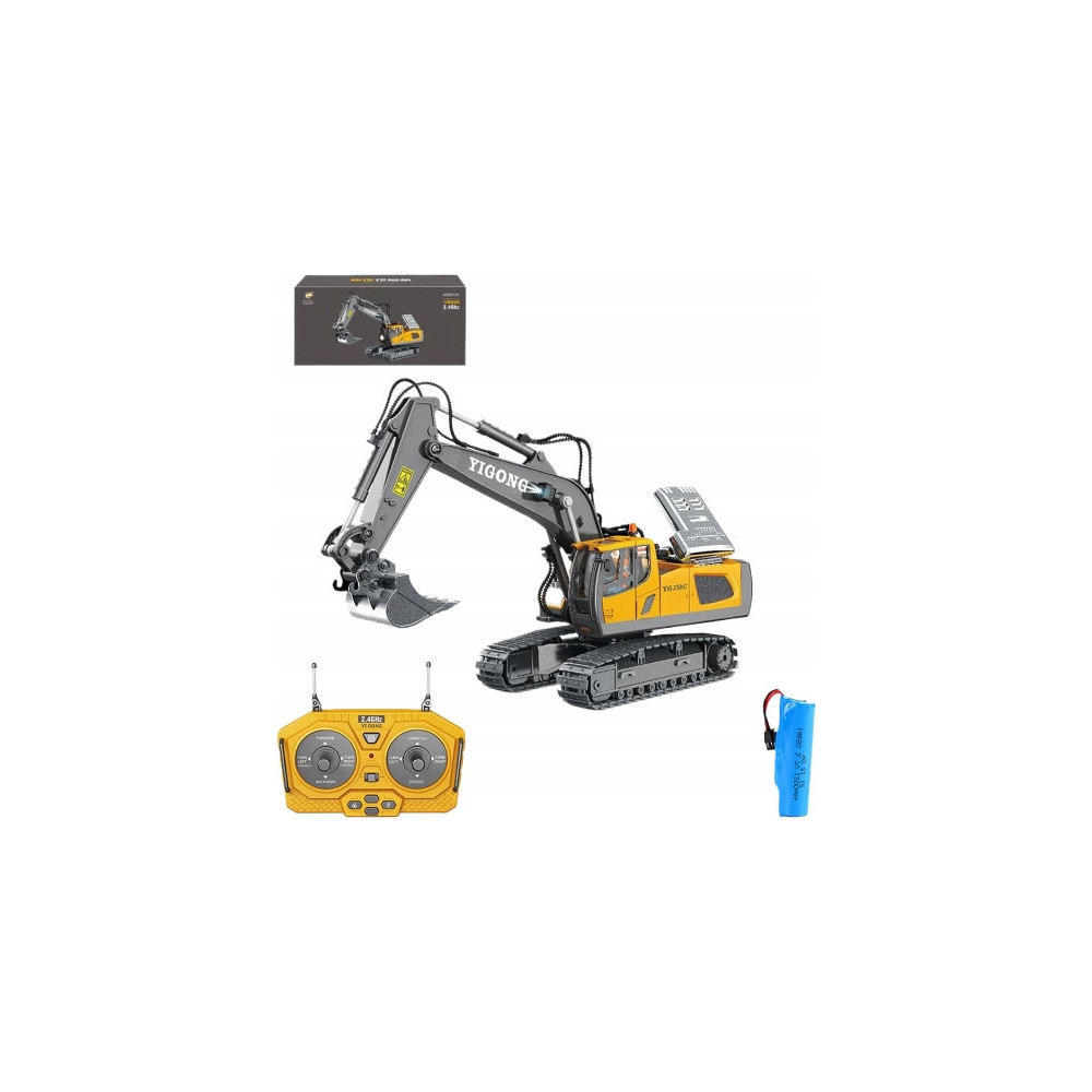 KOPARKA RC 1:20 POJAZD BUDOWLANY ZDALNIE STEROWANA Z METALOWĄ ŁOPATĄ