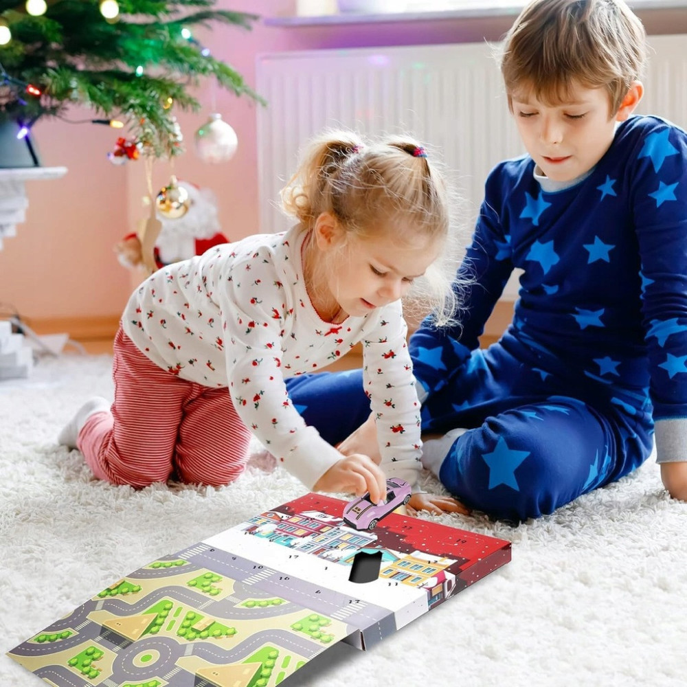 KALENDARZ ADWENTOWY 24 ELEMENTY SAMOCHODY AUTA AUTKA DLA DZIECI PREZENT