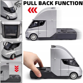 TESLA SEMI ALLOUD TRUCK HEAD METALOWY MODEL 1:24 DŹWIĘK ŚWIATŁO