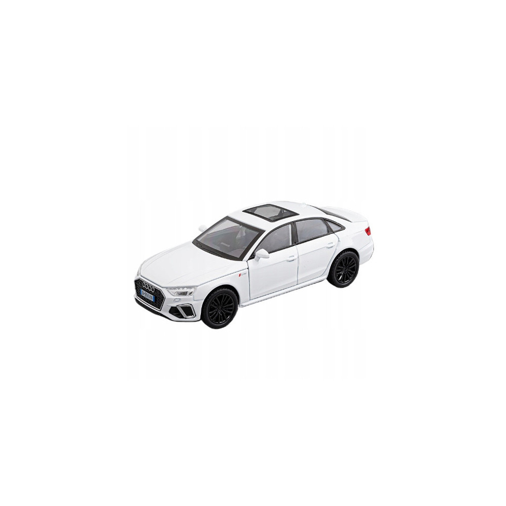 AUDI A4 METALOWY MODEL SAMOCHODU 1:32 DŹWIĘK ŚWIATŁO PREZENT BIAŁY