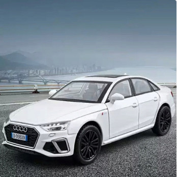 AUDI A4 METALOWY MODEL SAMOCHODU 1:32 DŹWIĘK ŚWIATŁO PREZENT BIAŁY