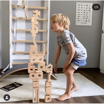 DREWNIANE CYFRY UKŁADANKA NAUKA LICZENIA PUZZLE DLA DZIECI MONTESSORI