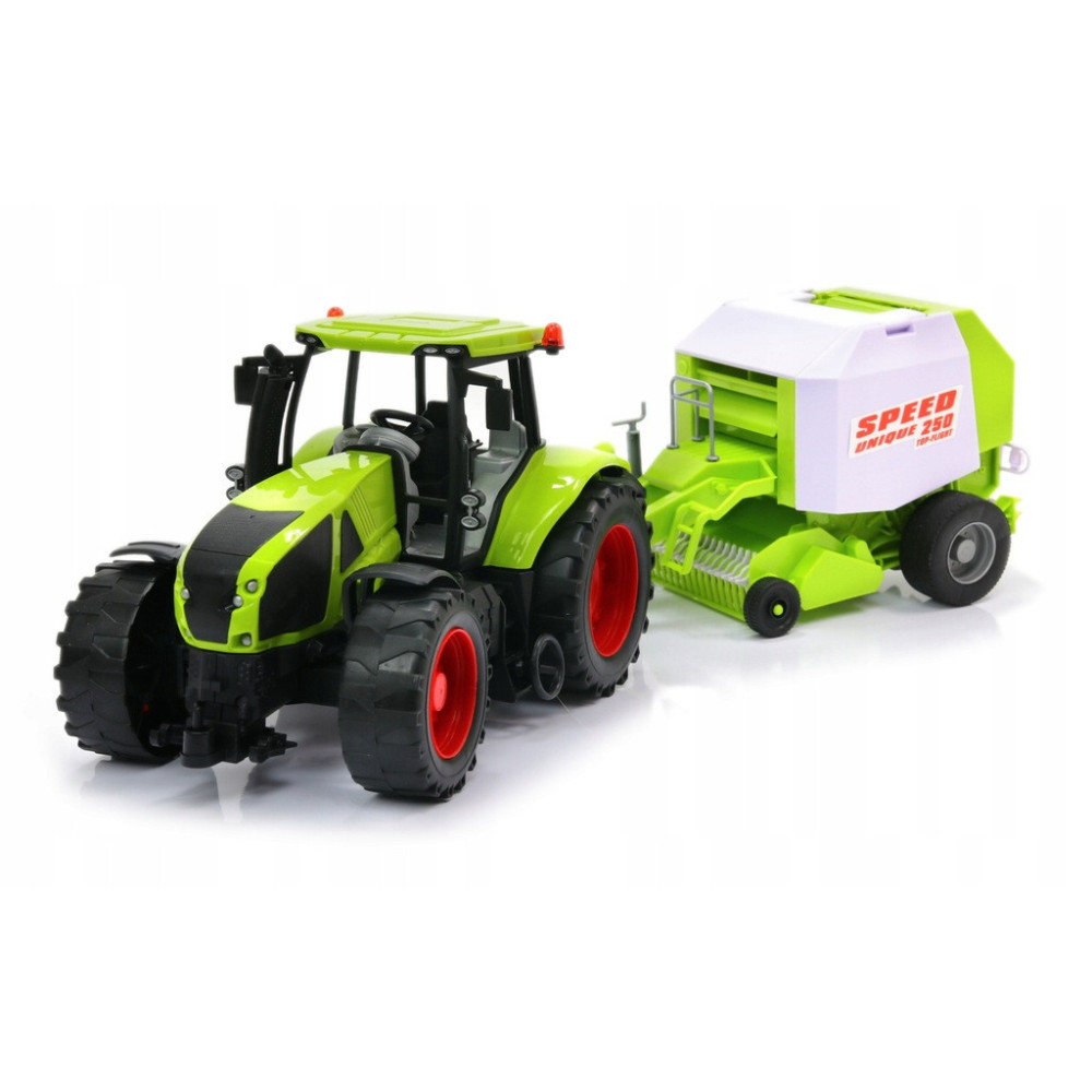 TRAKTOR Z PRASĄ DO SŁOMY CIĄGNIK ZDALNIE STEROWANY 1:24 RC POJAZDY ROLNICZE